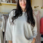 Melange Dolman 3/4 Sleeve Pullover