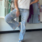 Vintage Floral High Rise Wide Leg