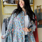 Sky Blue Multi Woven Top