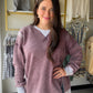 Eggplant Acid Wash Pullover