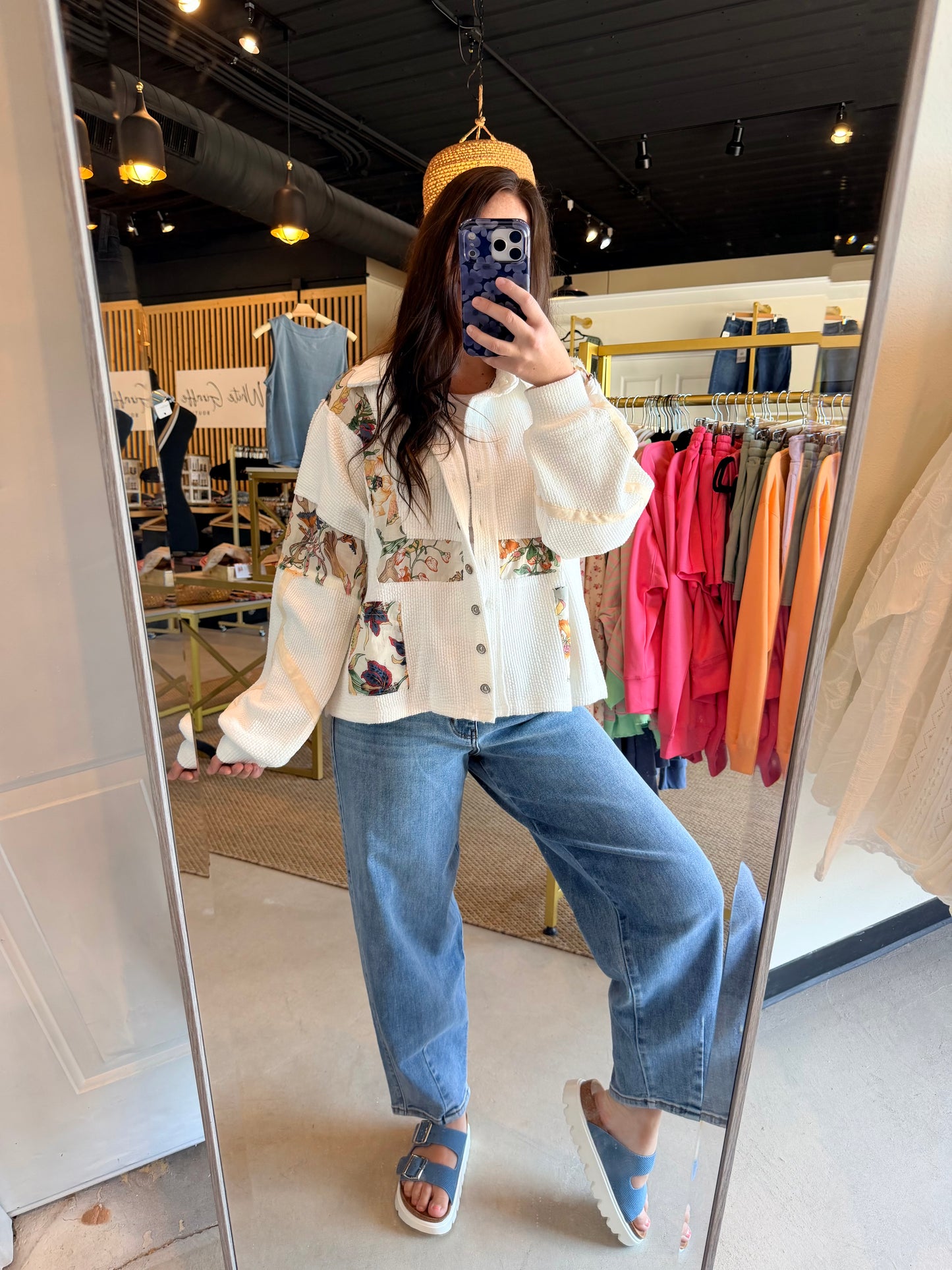 Floral Pattern Play Shacket