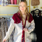 Burgundy Plaid Buttoned Shacket