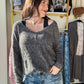 Snow Black Lightweight Sweater