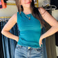 Turquoise Sleeveless Sweater