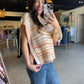 Sunkissed Sleeveless Button Sweater