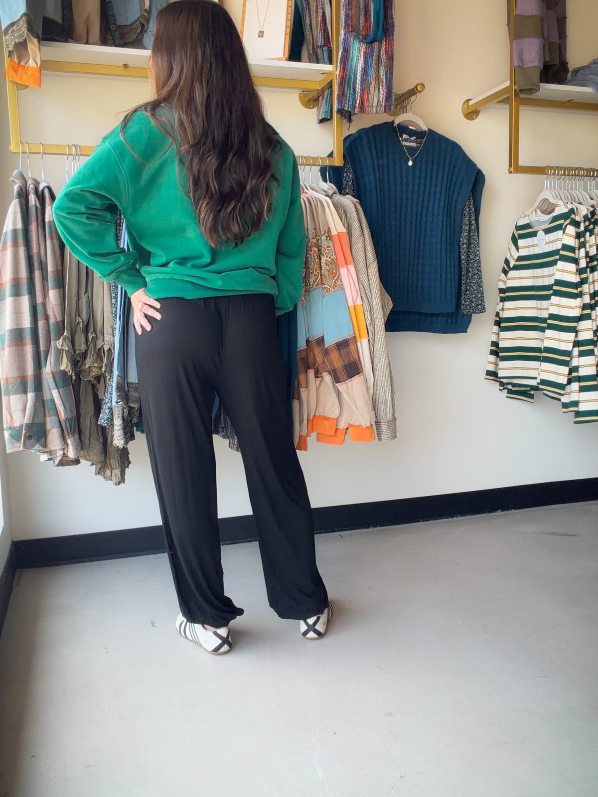 Black Knit Cozy Joggers
