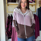 Neutral Purple Block Full Zip