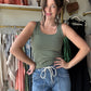 Olive U Neck Seamless Tank