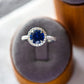 Veda Round Cut Blue Ring