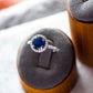 Veda Round Cut Blue Ring