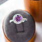 Veda Round Cut Purple Ring