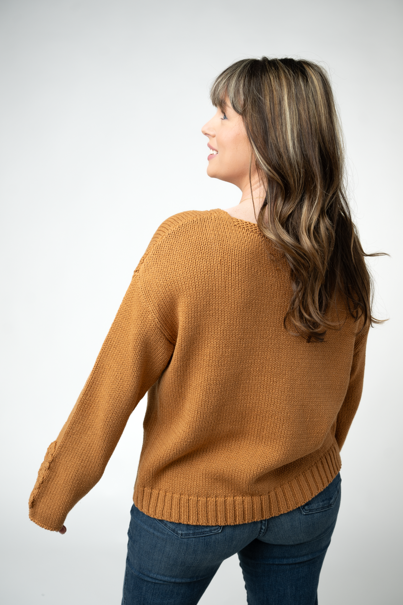 IN STOCK Crochet Sleeve Top - Camel