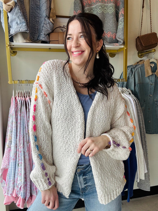 Multi Stitch Chunky Cardigan