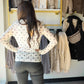 Ivory Dot Mesh Top