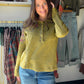 Olive Snap Front Embroidered Top