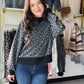 Charcoal Leopard Crewneck Sweatshirt