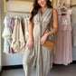 Multi Stripe Front Twist Dress