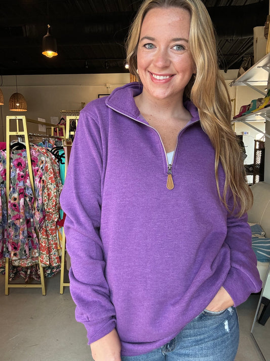 Miley Quarter Zip - Purple