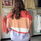 Coral & Lilac Sleeveless Block Sweater