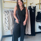 Black Cinched Waist Jumpsuit
