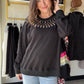 Embellished Black Pullover