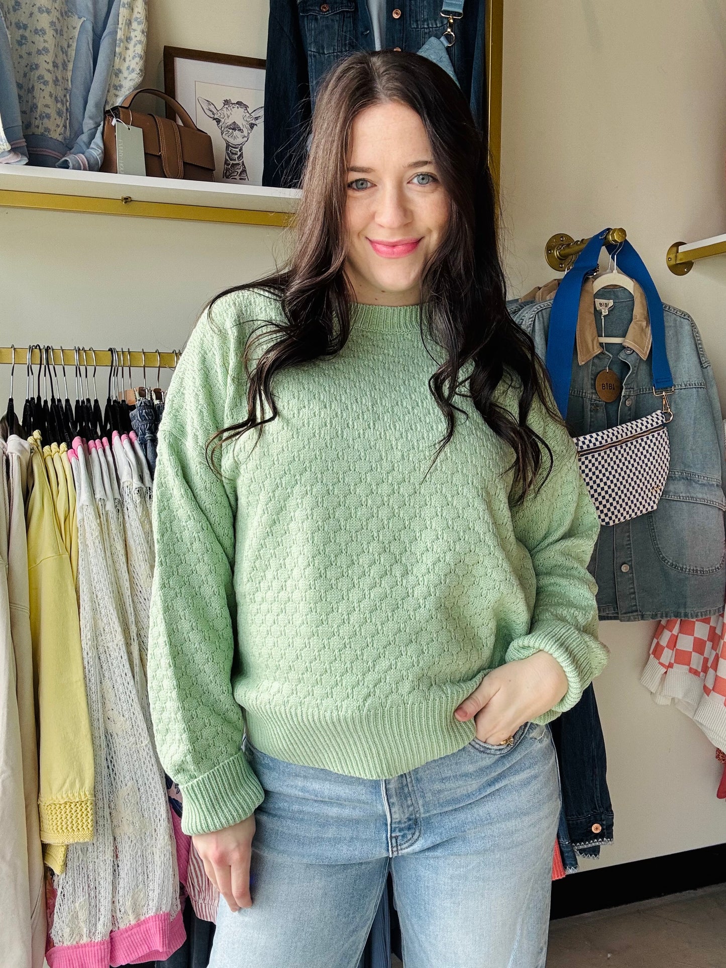 Spring Leaf Gianna Crewneck Sweater