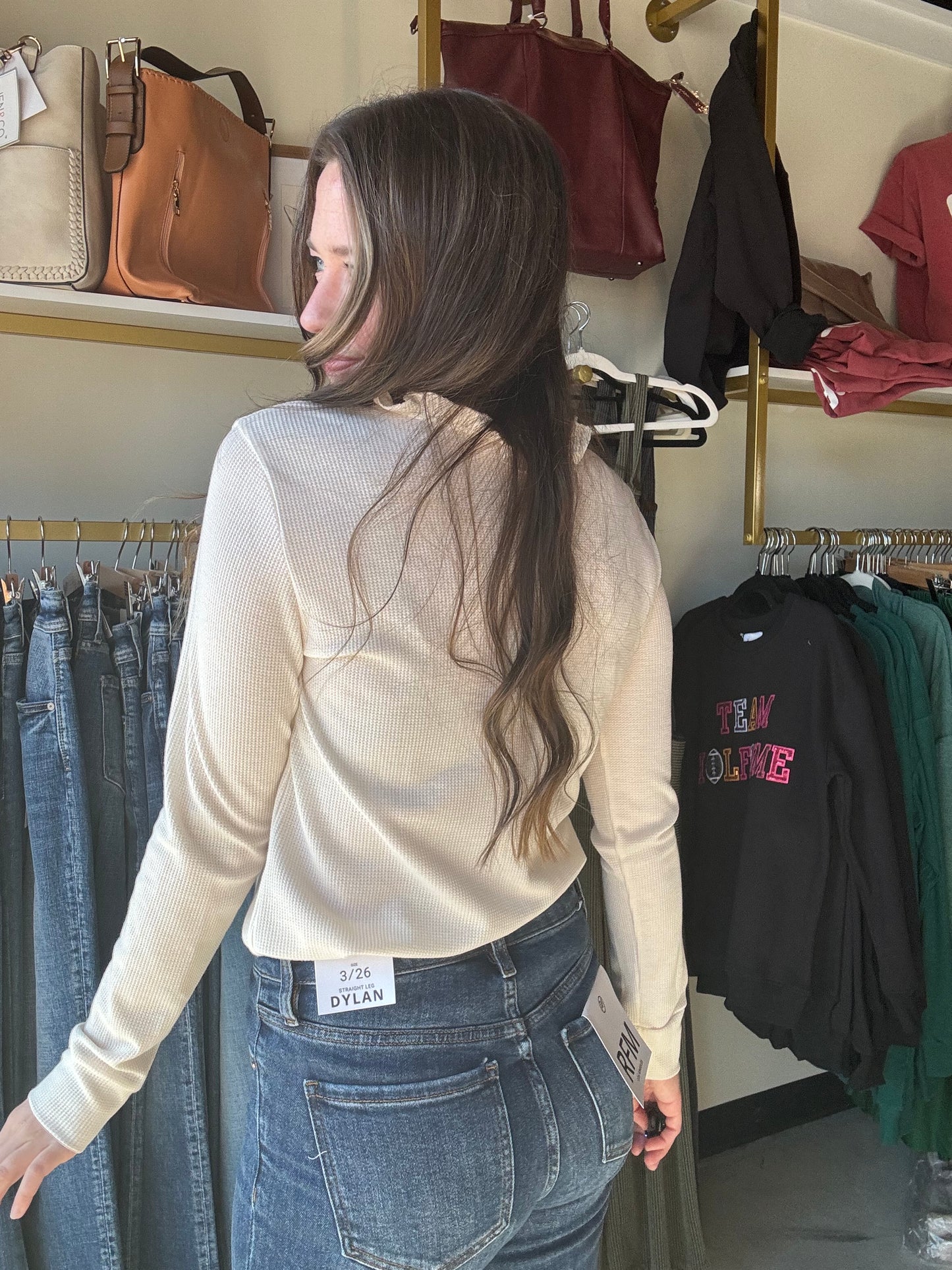 Ivory Ruffle Long Sleeve