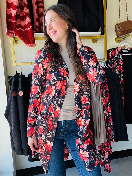 Sunset Floral Classic Cardigan