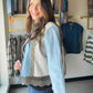 Aqua Western Trim Blouse
