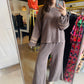 Peppercorn Leopard Accent Pullover