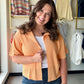 Apricot Short Sleeve Cardigan