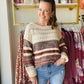Brown Woven Accent Sweater