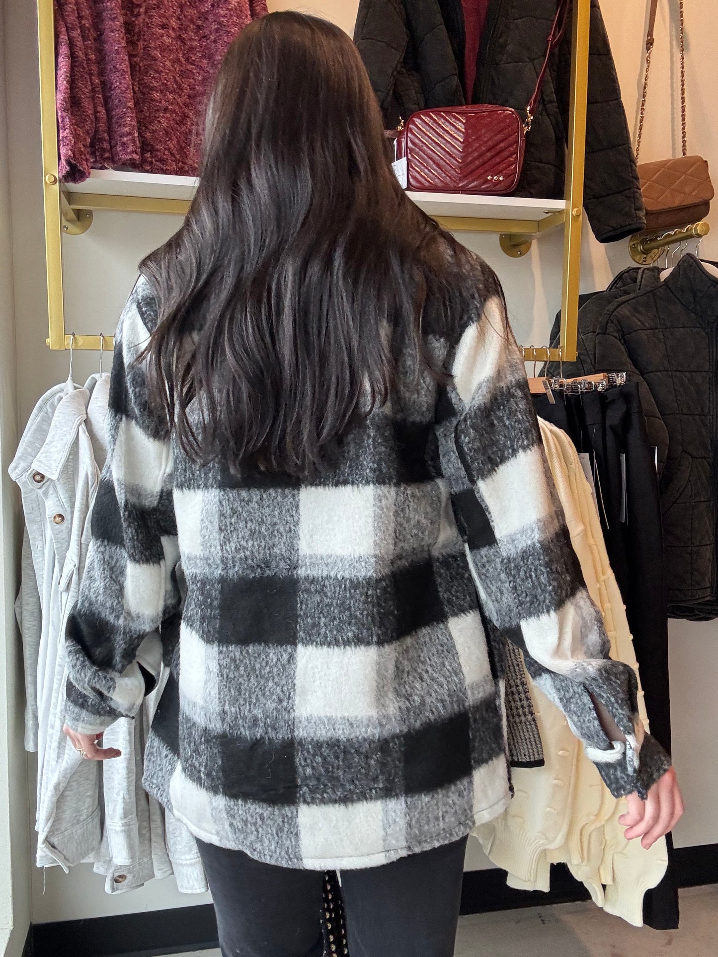Black & White Plaid Jacket