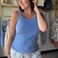 Blue Audrey Vintage Wash Tank