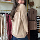 Mocha Knit Pocket Crewneck
