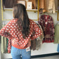 Rust Polka Dot Printed Pullover