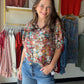 Split Neck Daisy Print Popover