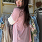 Pink & White Color Block Shacket