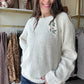 Embroidered Floral Accent Sweater