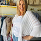White Crochet Slouchy Cardigan