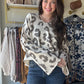 Beige Leopard Sweater Hoodie