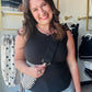 Black Ribbed Knit Tank