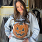 Grey Boho Pumpkin Crewneck