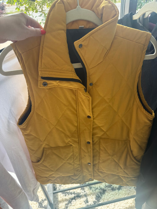 Yellow Quilted Vest