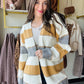 Grey & Mustard Stripe Cardigan