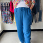 Blue Crinkle Drawstring Pants