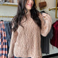 Vintage Cable Knit Sweater- Latte
