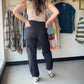Black Cargo Drawstring Pants