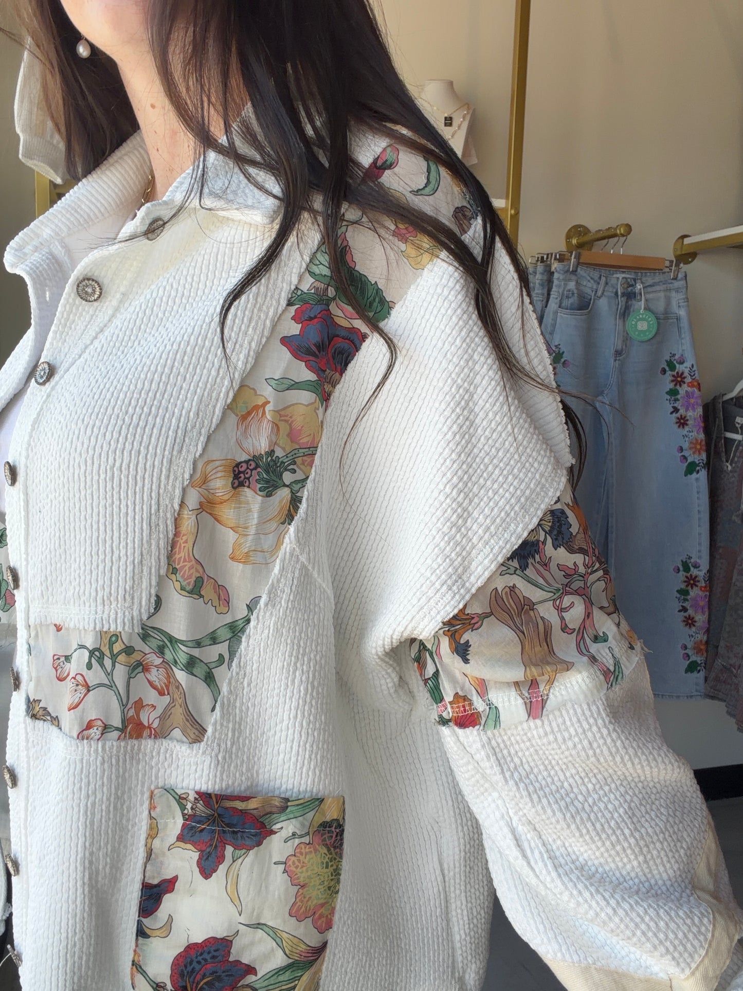 Floral Pattern Play Shacket