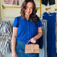 Royal Smocked Flutter Sleeve Blouse